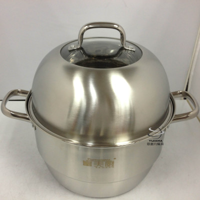 Jia Xing Sheraton double bottom double boiler steamer pot of stainless steel kitchenware