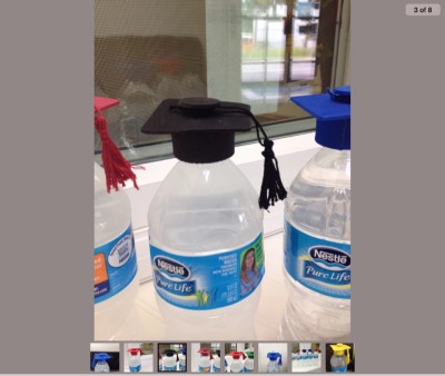  Graduation party favor Graduation cap for bottled water 