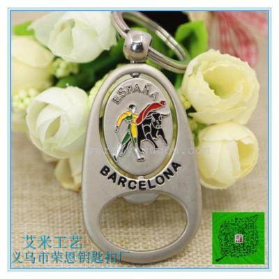 Foreign trade Spanish bullfighting can rotate the bottle opener key ring gifts
