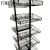 The five wheeled double layer shelf black white