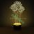 Night light stereo vision 3D lamp LED lights lamp wall lamp bedside cabinet creative