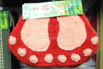 Shida Flocking Wool Absorbent Non-Slip Three-Dimensional Pattern Carpet Doormat Feet 40 * 60cm