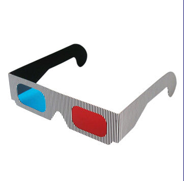 2015 new design and hot sale disposable 3D paper glasses