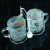 Creative Fashion Cup Glass Frosted Milk Cup Couple Cups 390 Frosted Iron Frame Cup
