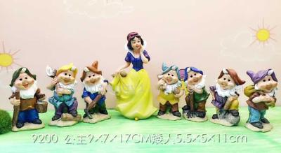 The 7 dwarfs and snow white resin decoration crafts