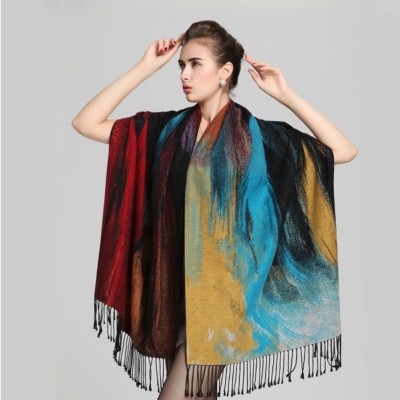 Woman painting art Paris fashion 100% silk scarves