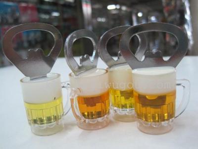 Authentic beer beer bottle opener Keychain foam glass bottle opener accessories wholesale simulation