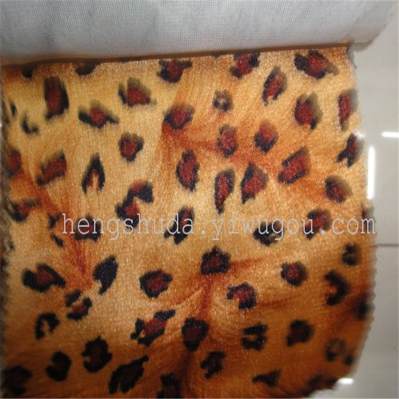 厂家直销 动物纹印花富贵绒绒布布料