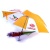 Traffic Advertising Umbrella Yellow and White Sunny Umbrella Portable Triple Folding Umbrella Men and Women Customization Umbrella