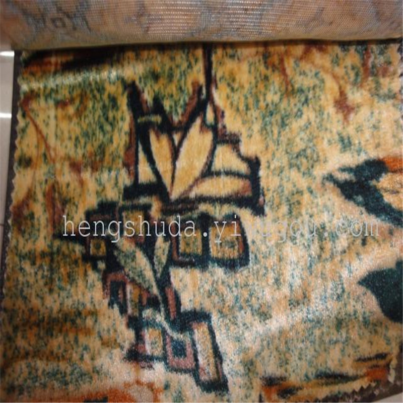 复古印花富贵绒 布料面料 厂家直销