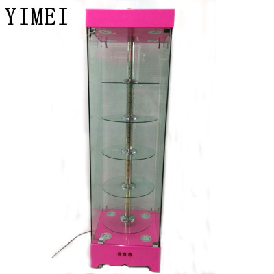 Titanium paint Zhangui shelf display glass display cabinets container mobile phone and jewelry