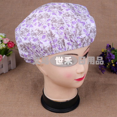 EUA printing Waterproof Shower cap hair cap 