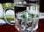 Glass with handle, tea cup, diamond cup, astra blue