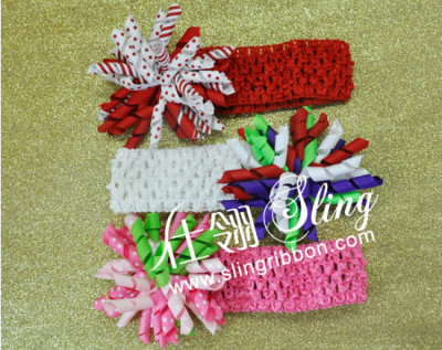 Factory Wholesale High Quality Crochet Headband with Korker Bows