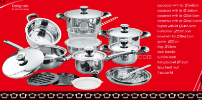 21 pieces of stainless steel set