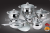 12 pieces of stainless steel rose set pot