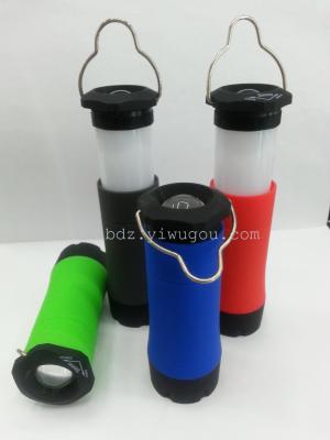 Hot-selling telescopic light multi-function flashlight camping lamp hand lantern light.