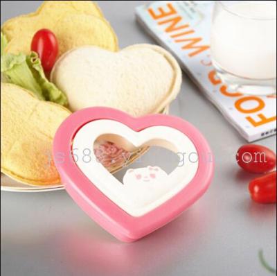 Love is making a sandwich sandwich mold mold when the toast heart-shaped Iidle Zushi pocket bread machine