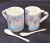 Creative fashion couple cup gift cup 7213-XQP peach hearts couple double cups