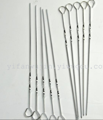 Barbecue needle 38cm barbecue flat needle portable barbecue tool for the meat of the needle