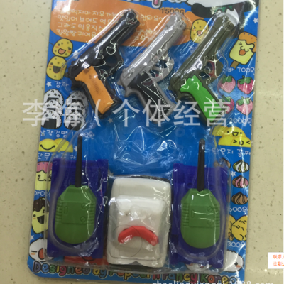 The eraser stationery cartoon toy rubber eraser cute tank gun