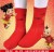 Cotton Children's Cotton Socks Fu Character Red Socks Red Children's Birth Year Cotton Socks