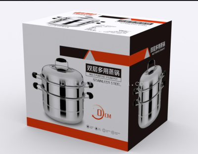 26CM classic double stainless steel steamer combination cover