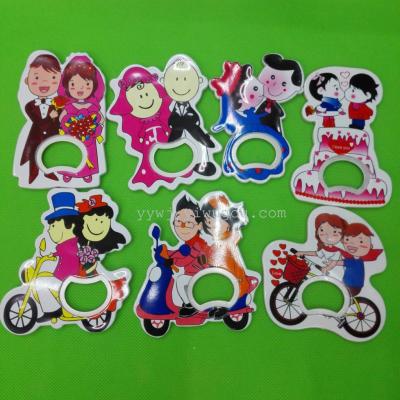 The supply of cartoon characters of plastic bottle opener creative gift refrigerator with magnets of bottle opener