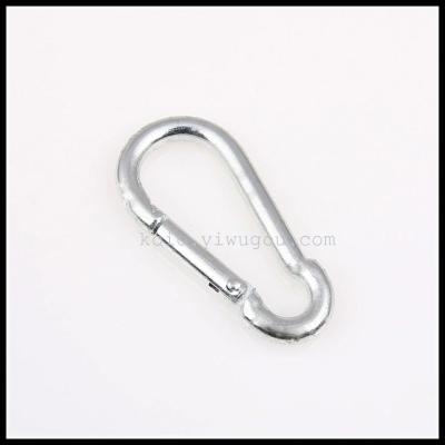 5mm galvanized iron hook spring mountaineering buckle clasp spring buckle