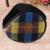 Male and female color grid velvet earmuffs ear cover 