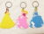 PVC soft Keychain 3D Disney Princess Dijiao key pendant