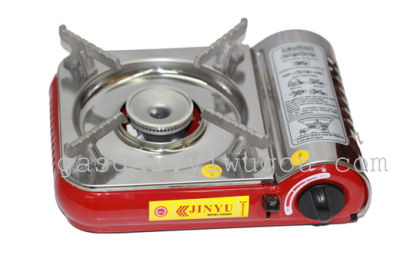 The stove gas burner gas ksl-007a stainless steel red mini - type furnace outdoor furnace.