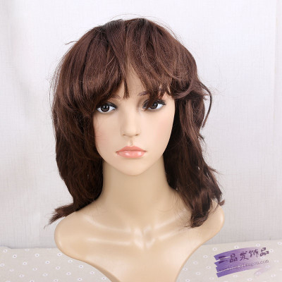 Female wig to shoulder hair wig women's short curly hair