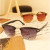 Retro metal half frame square sunglasses glasses men and women fashion sunglasses
