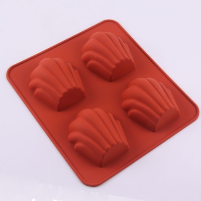 New product silicone cake mould shell mould 4 hole environmental protection silicone mold.