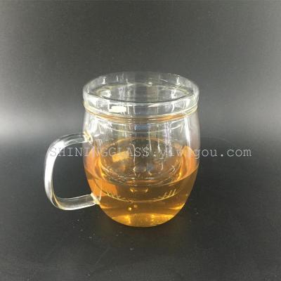 High boron silicon high temperature glass insulation Cup three sets of double layer cup of creative glass