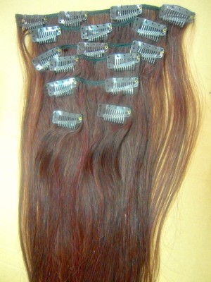 20” 7PCS 16CLIPS 100%CLIPS IN HUMAN HAIR EXTENSION 