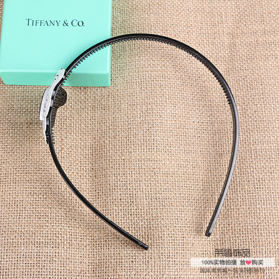 The Korean version of simple black and white butterfly diamond pressure head hoop hoop plastic band