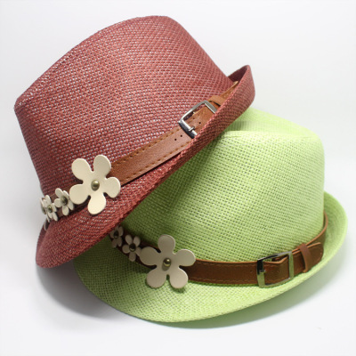 Korean summer floral Hat Lady beach hat hat shaped monofilament grass