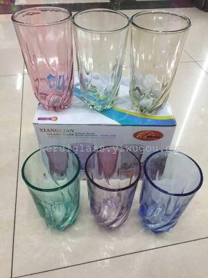 Glass Colorful Flame Cup