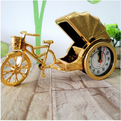 European-Style Retro Two-Color Tricycle Alarm Clock Elegant Luxury Creative Gift Desk Clock Photography Equipment