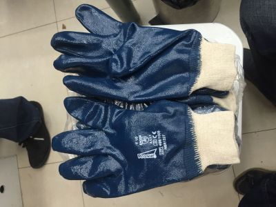 Cotton wool Brockle Blue acid and alkali resistant gloves
