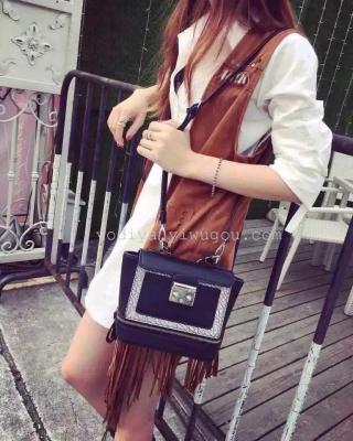 2015 new winter Xiekua package bag lady bag handbag exquisite double layer