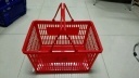Shengda supermarket shelves shopping basket shopping basket plastic basket handle double hand
