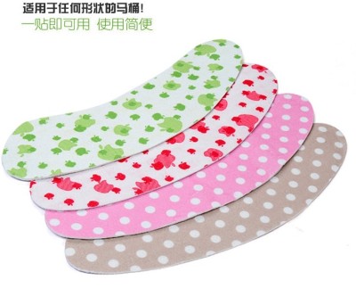 Printed Wool Felt Sticky Toilet Seat Cover Pad