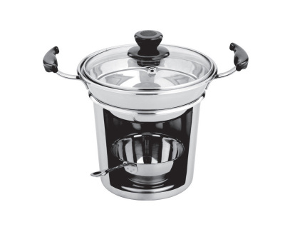 Stainless steel granular personal hot pot mini small hot pot glass cover hot pot