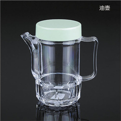 Multi-color band handle acrylic oil pot small kitchen supplies.