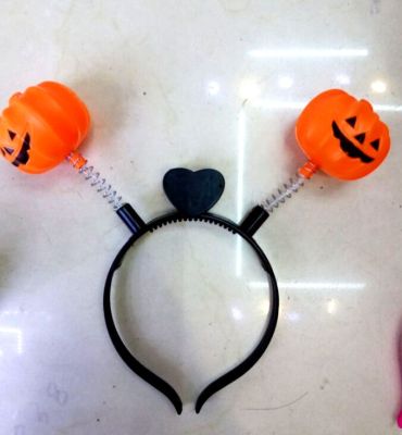 The Halloween costume party Glitter Pumpkin Spring headband hair clip