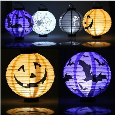 The Halloween lantern decorations jack-o' -lantern Portable hung Jack-o '-paper becomes practical with batteries