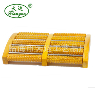 Supply Authentic Tianyun Brand Wooden Massager Pedal Massager Foot Mo Five Rows Yellow Massager